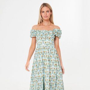 NWT Agua by Agua Bendita LAVENDER DANDELION SUNRISE MAXI DRESS - Sz Small